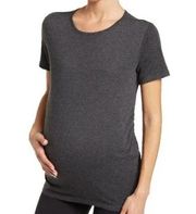 Z by Zella Welina Short Sleeve Maternity T-Shirt Heather Gray XS NEW