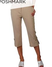 Susan Graver QVC gray capris pants size L