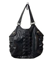 Nine West Black Faux Leather Shoulder Bag Purse