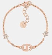 Dior CD Navy Bracelet Rose Gold-Finish Metal and White Crystals