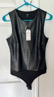 Black Leather Bodysuit