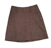 The Limited Womens Skirt Size 6 Brown Fleck Wool Blend Lined 29" Waist