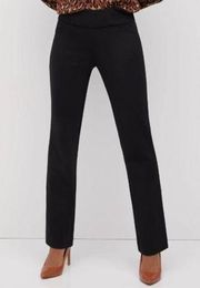 New York & Company Black Signature Fit Pull On Ponte Straight Leg Dress Pants XS