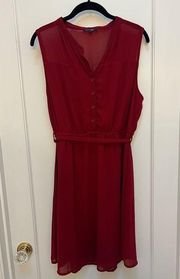 Red Sleeveless Dress