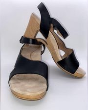 Dansko Tasha Leather Black Strappy Sandals 40EU 9.5-10US