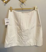 Free People NWT  Bone leather mini skirt