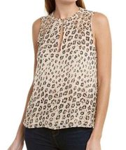 JOIE Corie Leopard Print Sleeveless Silk Tank Blouse Size Medium