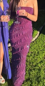 Purple Sequin Formal Dress