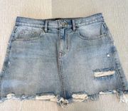 Denim Straight Mini Mid Rise Jean Skirt - Size 4