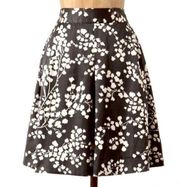 Anthropologie Moulinette Soeurs Silk Blend Inked Pleated Flora Skirt Sz 6