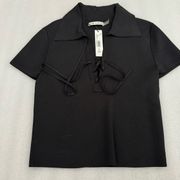 NWT Alice + Olivia Black Blouse