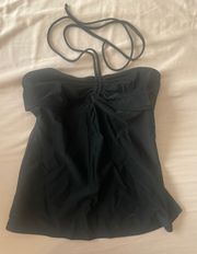 Black  Swim Halter Top