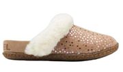 Sorel Omega Taupe Nakiska Slide II Slipper Suede Leather Big Kids Size 7 EU 39