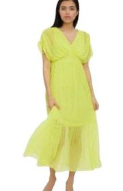 NEW - Vero Moda Theodora Dress AWARE Neon yellow dress Sz M or US 6