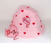 Abrand x Dyspnea Baby Pink Heart Bucket Hat