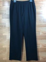 Allison Daley Size Medium Pull On Black Pants w/Elastic Waistband & Back…