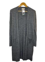 No Rest For Bridget Gray Cute & Soft Long Length Cardigan Womens Medium NEW Gift