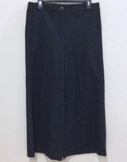 ANN TAYLOR Wide Leg Pant Black High Rise Sz 10 Ankle Pants The Marina