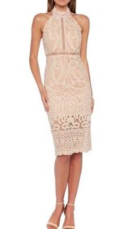 HANA LACE DRESS IN PINK ROSE SIZE 4/XS