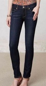 Paige Skyline Midrise Straight Jeans Womens‎ Black 27 Cotton