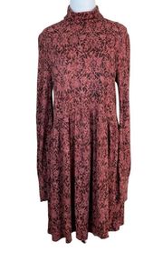 Peruvian Connection Dress Medium Willowmead Tunic‎ Pima Cotton Rose Burgundy