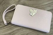 Betsy Johnson pink wristlet