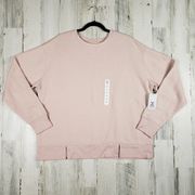 NWT Xersion Peach Whip Pink Crew Neck Pullover Sweatshirt Women's Size 0X