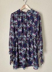 Wayf floral tie sleeve dress