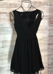 A.Byer black dress black mini dress thick straps flowy lace dress causal…