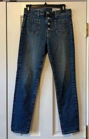 Adriano Goldschmied for Anthropologie Vintage Stevie Ankle Button Up Jeans