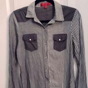 Almost Famous button down shirt, gray colors