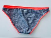 Lululemon Athletica women neon orange grey reversible swim bikini bottoms S 6