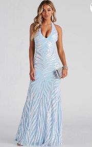 blue prom dress 