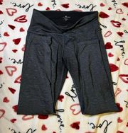 MD  Grey Sky Blue Dot Zip Leggings