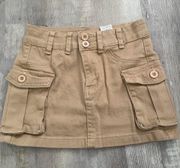 Tan Cargo Skirt