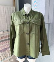 Velvet Heart Olive Green Embellished Utility Jacket Women’s Size Large