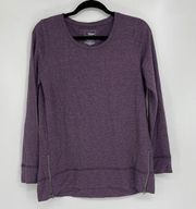 SONOMA LONG SLEEVE PURPLE SIDE ZIP SOFT SIZE SMALL