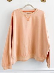 Orange Crewneck Oversized Sweatshirt