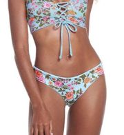 Maaji Reversible Floral Sky Blue Sublime Classic Bikini Bottom Size XS NWT