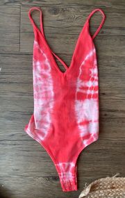 Red Tie Dye Bodysuit