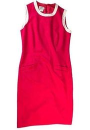 Jacqueline Ferrar Women's 10 Red Sleeveless Sheath Dress