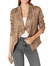 BB Dakota Aleah Leopard Print Faux Suede Jacket XS