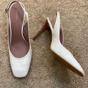 White Patent Slingbacks