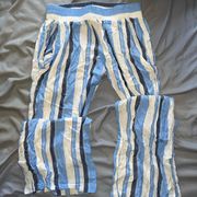 & Other Stories Blue And White Striped Bootcut Pants