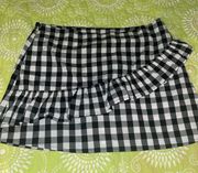 Black And White Plaid Skirt