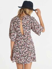 Dolly Flutter Sleeve Floral Faux Wrap Dress Size XS