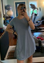 blue t- shirt dress