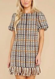 Tweed Plaid Dress