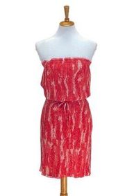 Kenneth Cole New York Silk Dress Red Size XS NEW Y2K Beach Minimalist Vacation