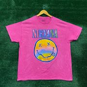 Nirvana Nevermind Mineral Wash Grunge Band Tee XL